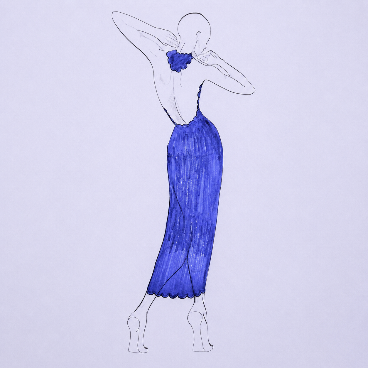 Original sketch for Blue hour cloud.